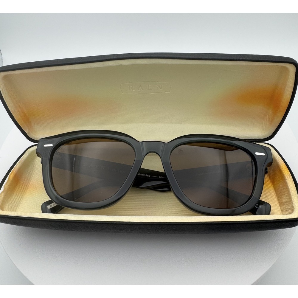 RAEN Myles Sunglasses Blue Frame Brown Lenses Polarized Size 54-19-145 w/ Case